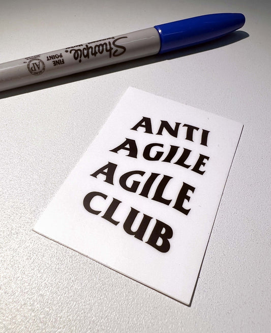 Anti Agile Agile Club Sticker